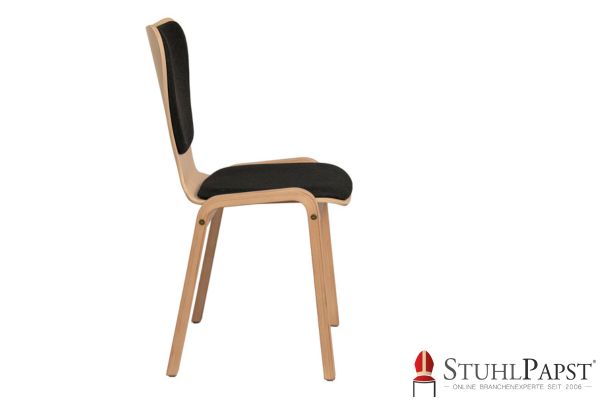 VENUS  Holzstuhl mit Polsterung Sitzpolster aus Holzschalen Holzstuhl mit Schalenform Ausgefallene Holzstuhlformen Polsterstuhl mit Holzrahmen Holzmöbel Stuhl Ikea