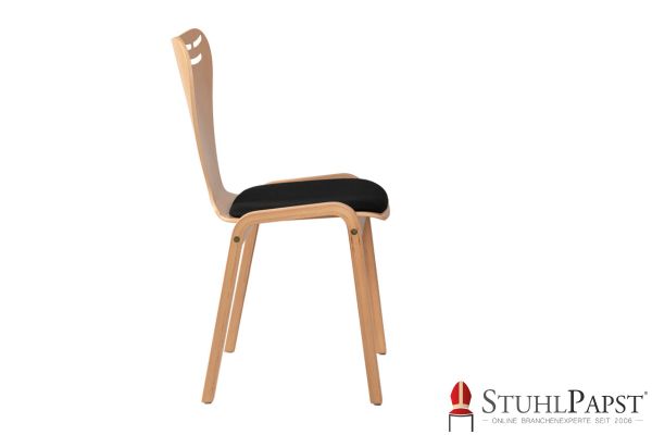 VENUS  Schalenform und Ausfraesungen Designerstuehle aus Holz Holzstuhl mit ergonomischer Form Schalenstuhl aus Holz mit Polster Holzschale Stuhl Sonderform