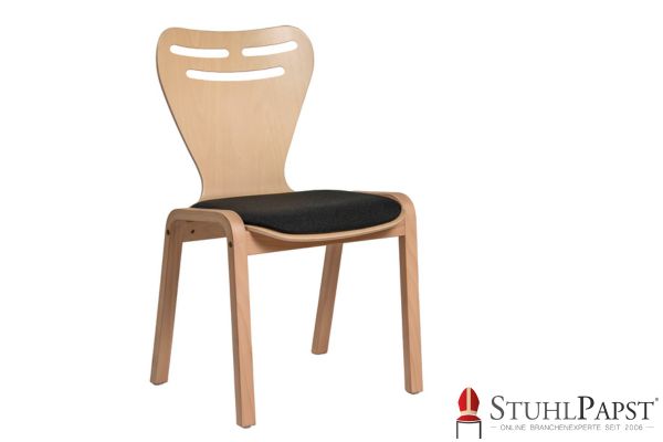 VENUS  Schalenform und Ausfraesungen Designerstuehle aus Holz Holzstuhl mit ergonomischer Form Schalenstuhl aus Holz mit Polster Holzschale Stuhl Sonderform Ikea