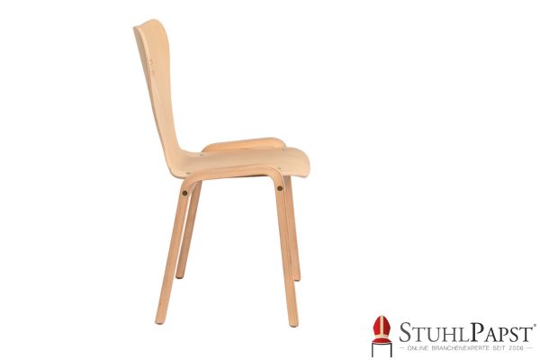 VENUS Ergonomischer Schalenstuhl Sitzpolster mit Sonderform Schalenstuhl fuer modernes Design Holzstuhl mit besonderen Ausfraesungen Designer Stuhl Holz Ikea