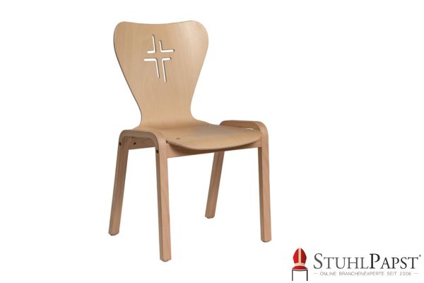 VENUS Ergonomischer Schalenstuhl Sitzpolster mit Sonderform Schalenstuhl fuer modernes Design Holzstuhl mit besonderen Ausfraesungen Designer Stuhl Holz Jysk
