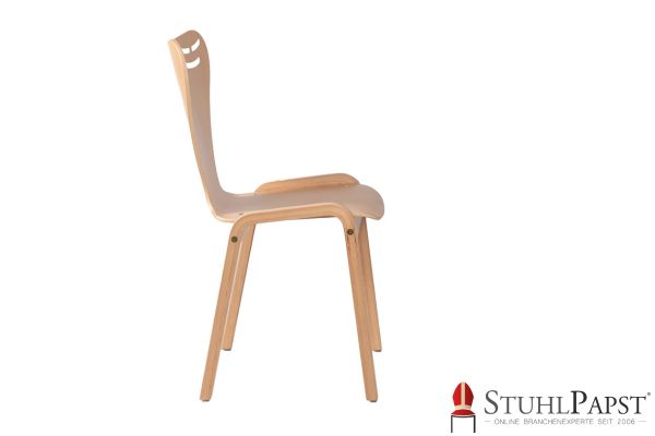 VENUS  Schalenform und Ausfraesungen Designerstuehle aus Holz Holzstuhl mit ergonomischer Form Schalenstuhl aus Holz mit Polster Holzschale Stuhl Sonderform Jysk