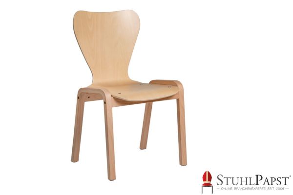 VENUS  Holzstuehle Sonderform Holzschalenstuehle mit Polster Designerstuhl Holz Holzstuhl mit einzigartiger Form Stuhl Holz mit Ausfraesung Polsterstuehle