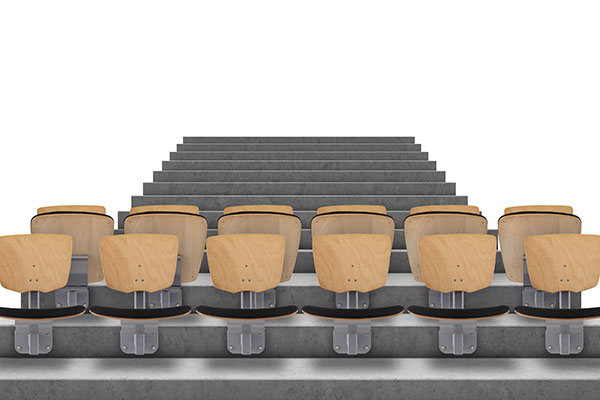 VIKTORIA T SI klappbare Stadionsitze Hoersaal Treppensitze Stufensitze Wandsitze Wandklappsitze Wandsitzen