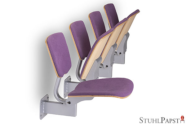 VICTORIA, Wand Sitz guenstig kaufen, Klappsitz mit Rueckenlehne, Holz Klappsitz Flur, stabile Wandsitze sitz und lehnenpolster M09_003