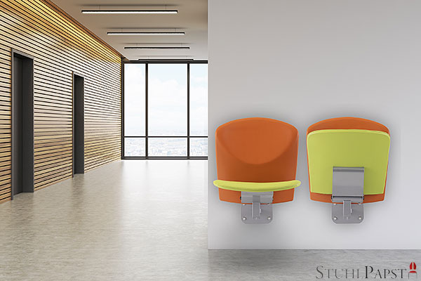 vulcanus bicolore wandklappsitz wandmontage stabilität design reduziert funktional modern zeitlos M10_006