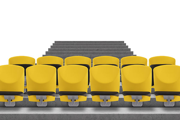 VULCANUS T HL BICOLORE klappbare Stadionsitze Hoersaal Treppensitze Stufensitze Wandsitze Wandklappsitze Wandsitzen