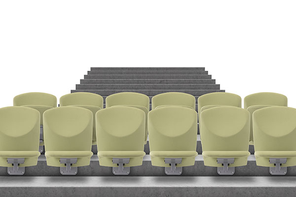 VILCANUS T HL SUPERIOR klappbare Stadionsitze Hoersaal Treppensitze Stufensitze Wandsitze Wandklappsitze Wandsitzen