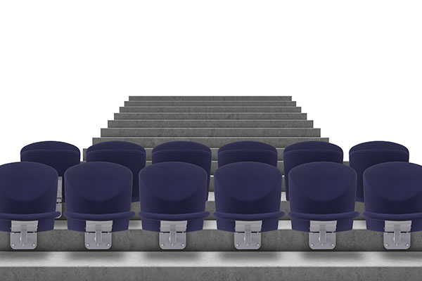 VULVANUS T SUPERIOR klappbare Stadionsitze Hoersaal Treppensitze Stufensitze Wandsitze Wandklappsitze Wandsitzen