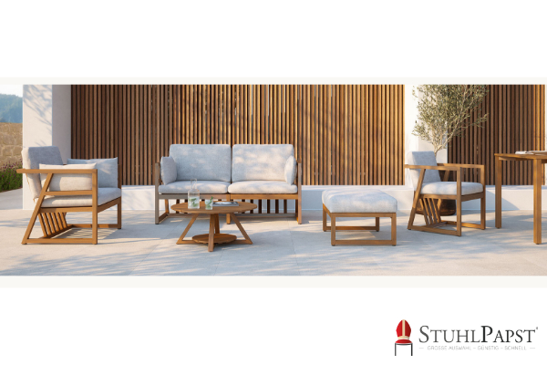 premium gartenmoebel minimalistisches design eleganter sessel aussenbereich
