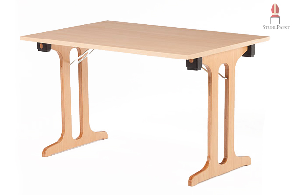 Das hochwertige und elegante Tischmodell Com.fort deLux in Holzoptik