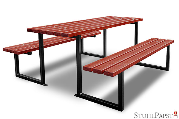 DOMINUS_02  garten bank tisch kombi, picknicktisch fuer parks, picknicktisch fuer schulen, picknicktisch fuer veranstaltungen, outdoor tischbank, stabile gartenbank, picknicktisch industriequalitaet,