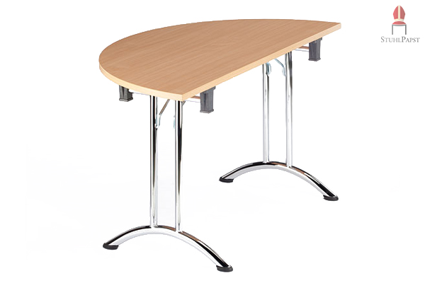 Der elegante Klapptisch überzeugt durch sein leichtes Design und hohe Stabilität