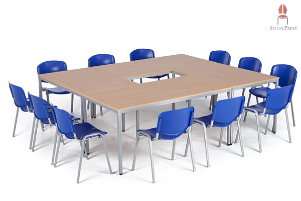 Mit dem Tischmodell bietet sich die ideale Tischkonstellation für Konferenzen und Meetings
