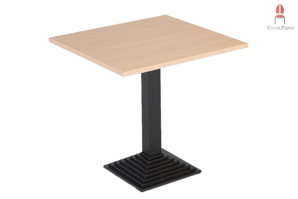 Erhältlich sind diese quadratischen Tische in verschiedenen Holzdekoren